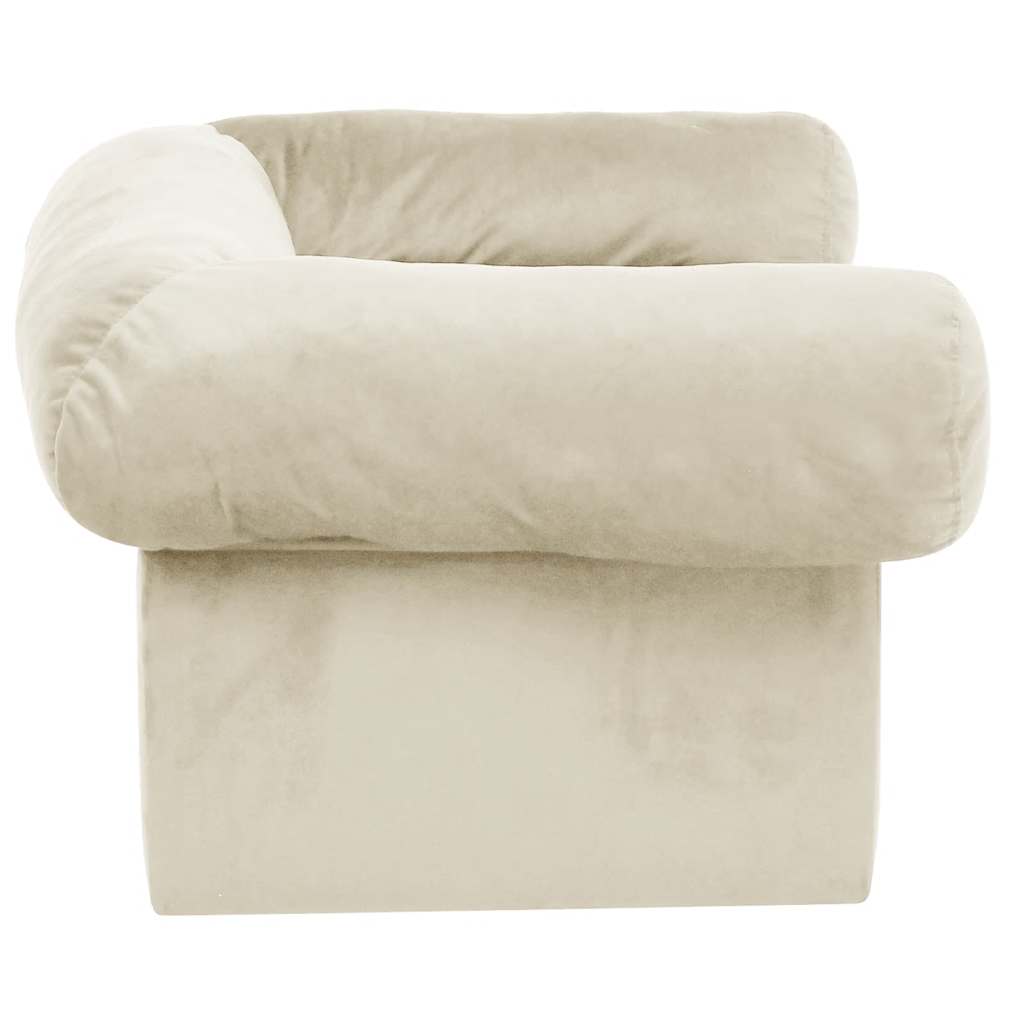 vidaXL Hundesofa mit Schublade Creme 75x50x38 cm Plüsch - Image 5