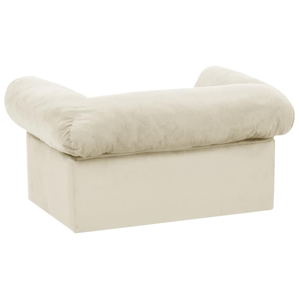 vidaXL Hundesofa mit Schublade Creme 75x50x38 cm Plüsch - Image 6