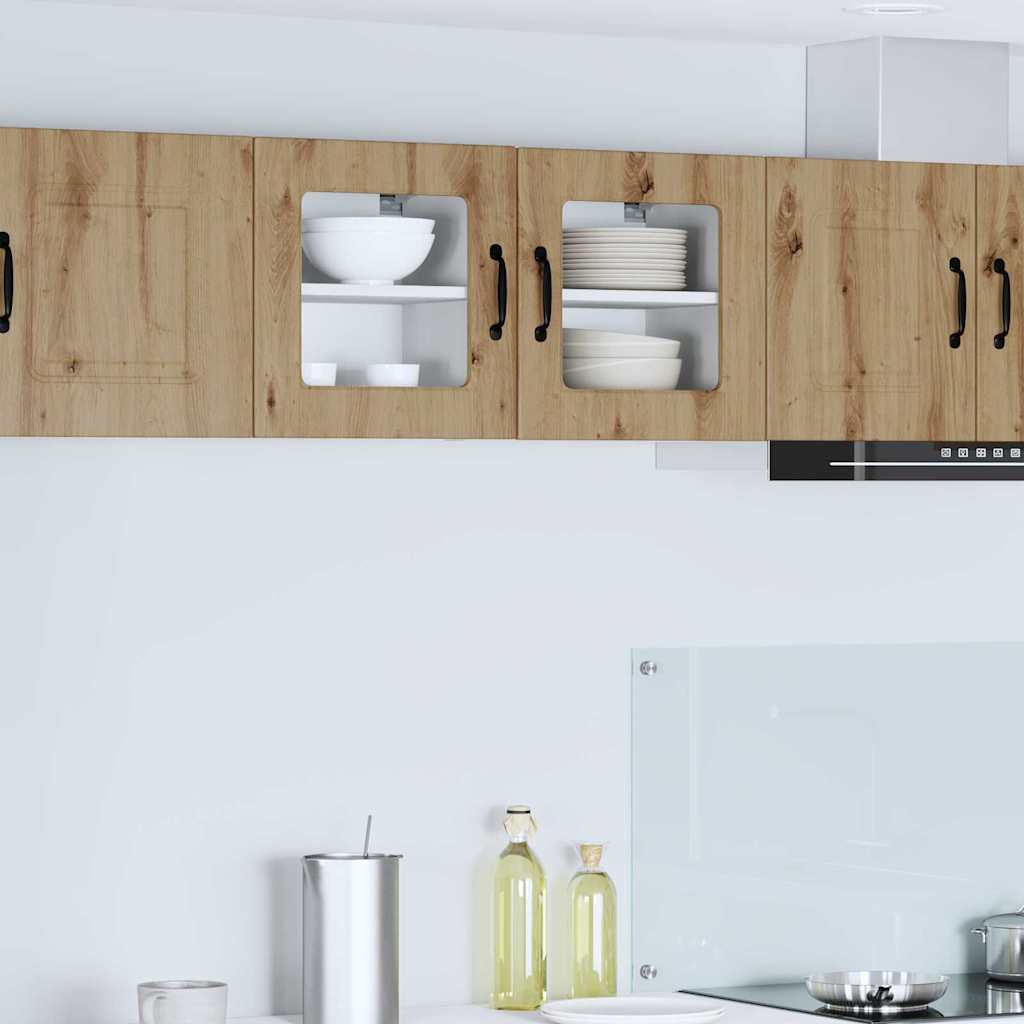 vidaXL Küchenwandschrank mit Regal 2 pcs Artisan-Eiche 40 x 31 x 40 cm