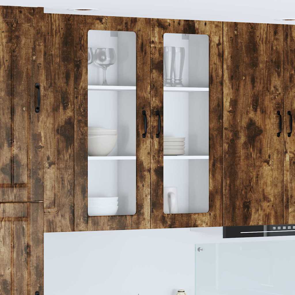 vidaXL Küchenwandschrank mit Regal Geräucherte Eiche 40 x 31 x 100 cm