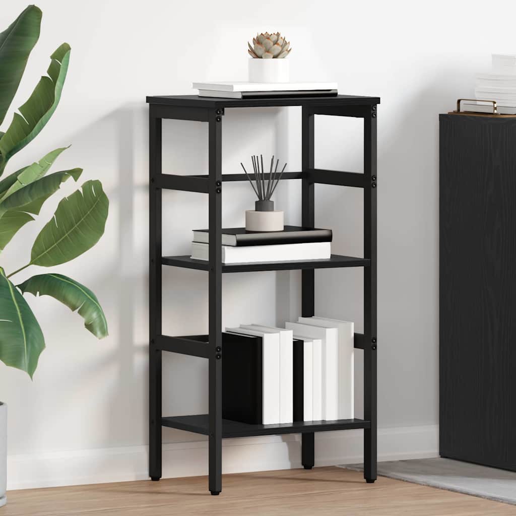 vidaXL Bücherregal Schwarz Eichen-Optik 40 x 29,5 x 81 cm