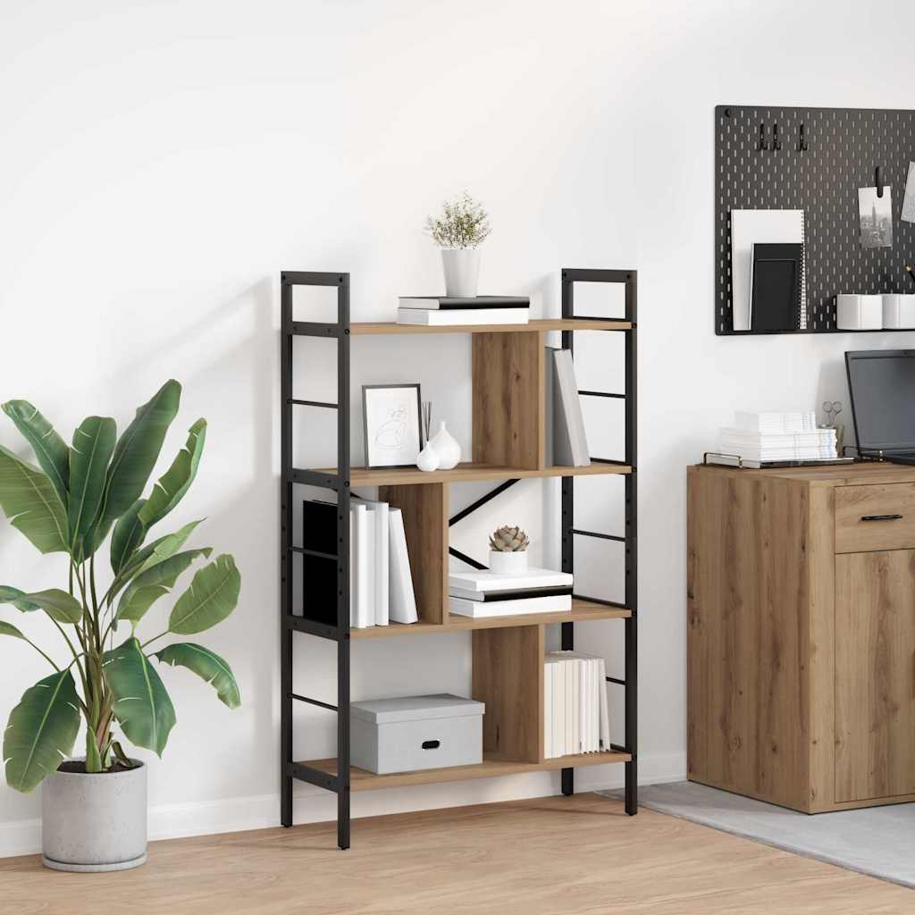 vidaXL Bücherregal Artisan-Eiche 75 x 30 x 123,5 cm Holzwerkstoff