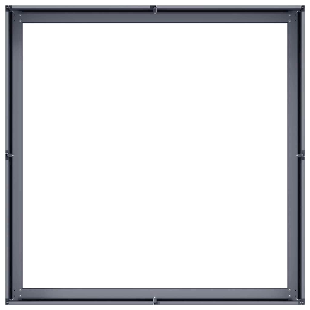 vidaXL Pflanzkübel Anthrazit 100x100x30 cm Stahl - Image 5