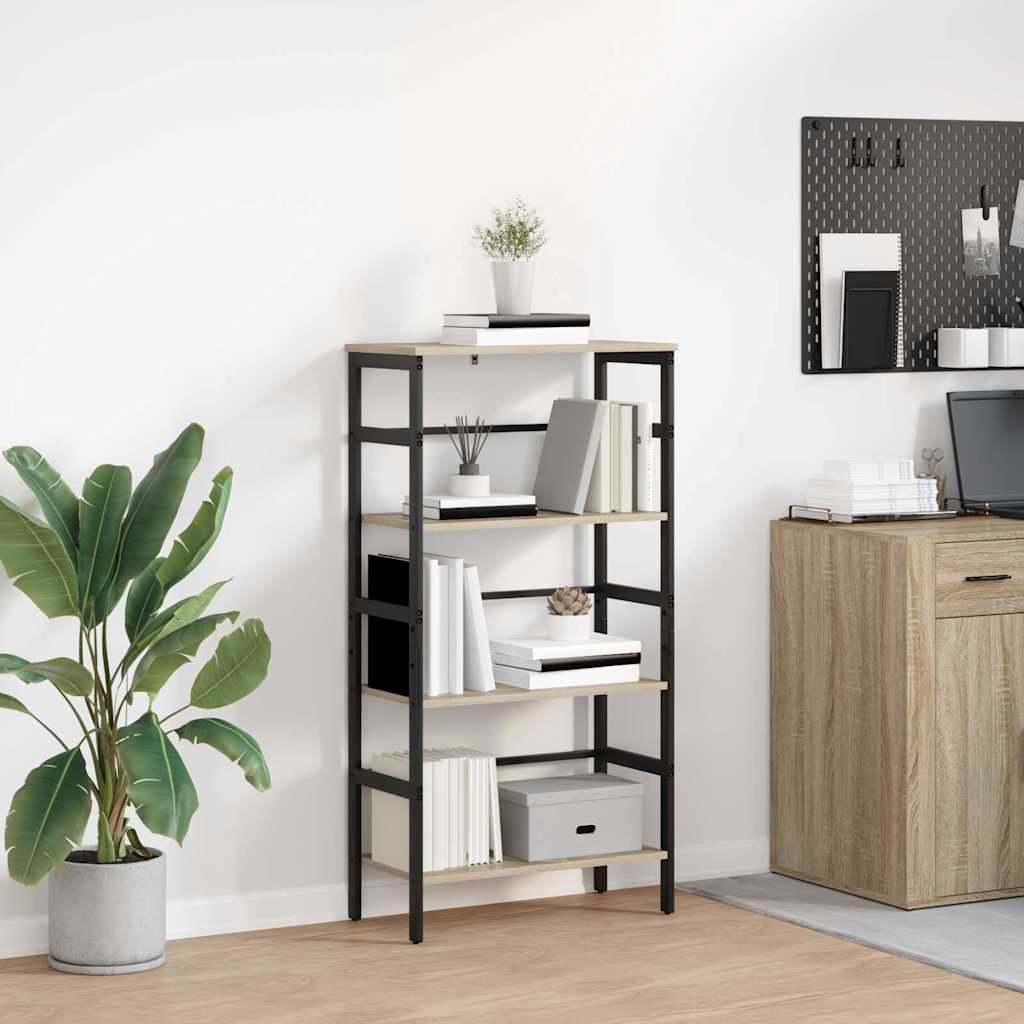 vidaXL Bücherregal Sonoma-Eiche 60 x 29,5 x 115 cm Holzwerkstoff