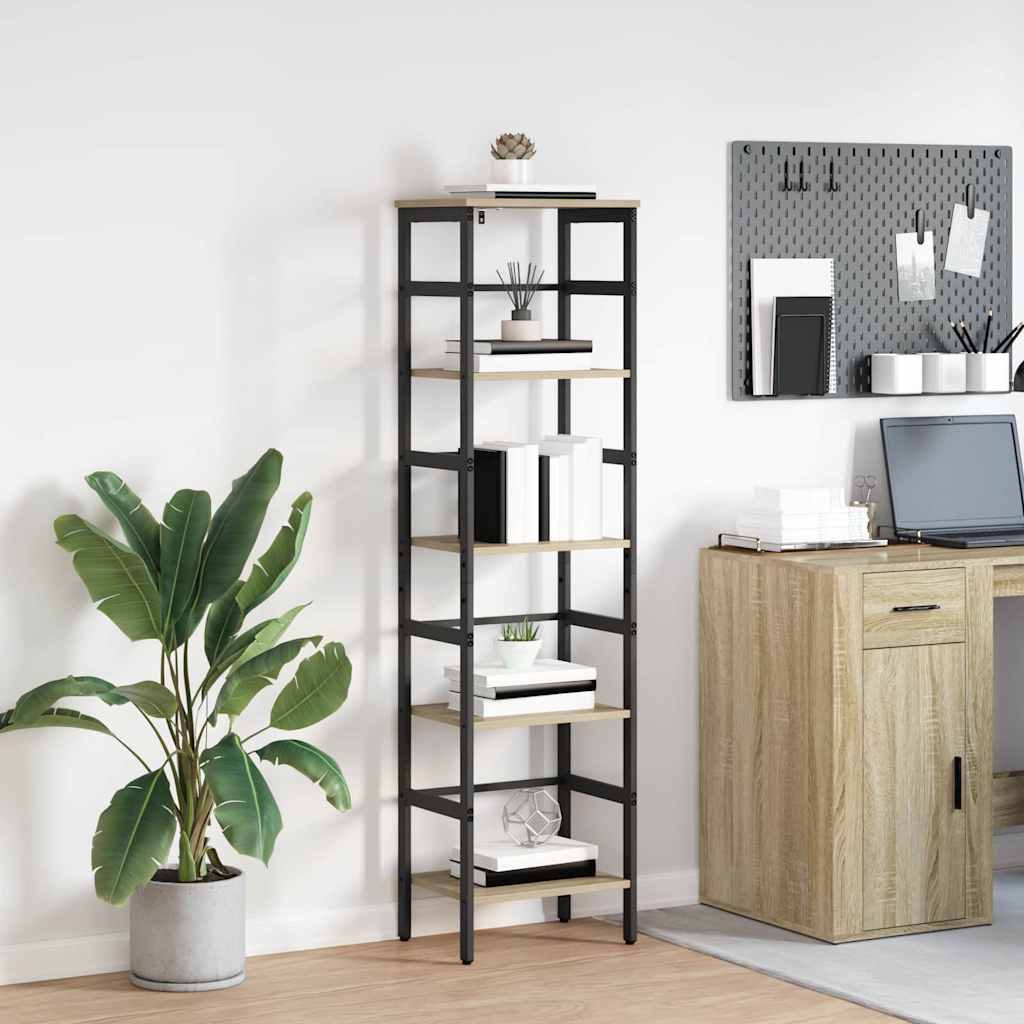 vidaXL Bücherregal Sonoma-Eiche 40 x 29,5 x 149 cm Holzwerkstoff