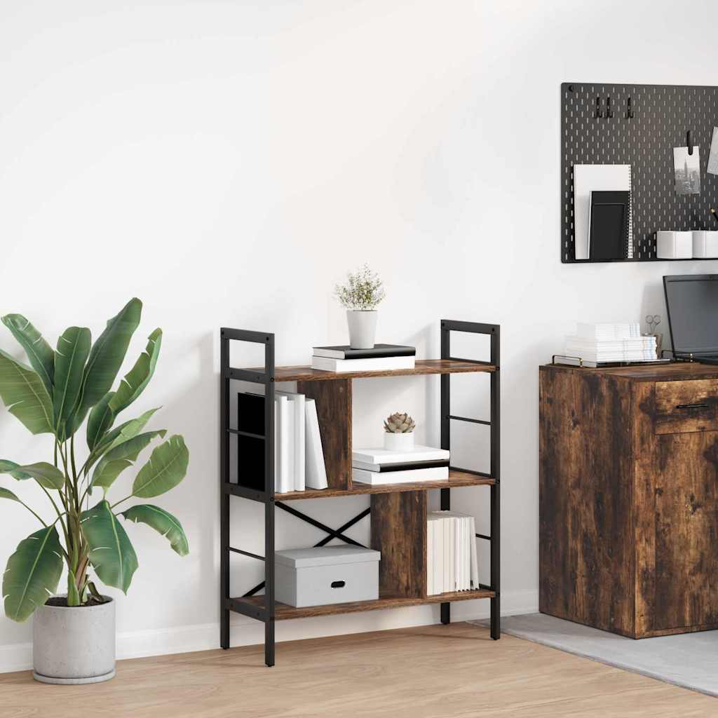 vidaXL Bücherregal Geräucherte Eiche 75 x 30 x 91 cm Holzwerkstoff