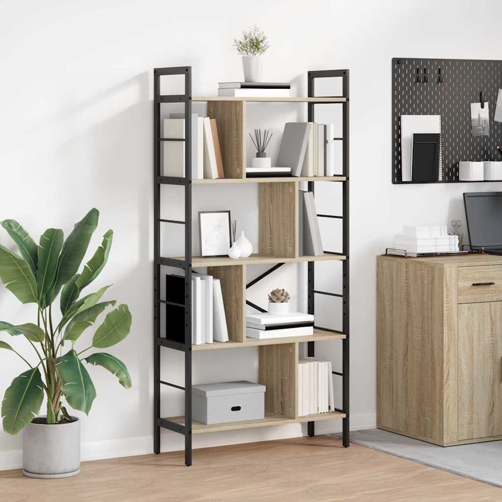 vidaXL Bücherregal Sonoma-Eiche 75 x 30 x 156 cm Holzwerkstoff