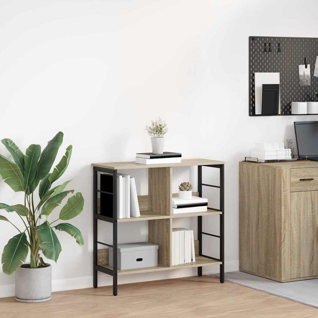 vidaXL Bücherregal Sonoma-Eiche 82 x 32 x 79 cm Holzwerkstoff