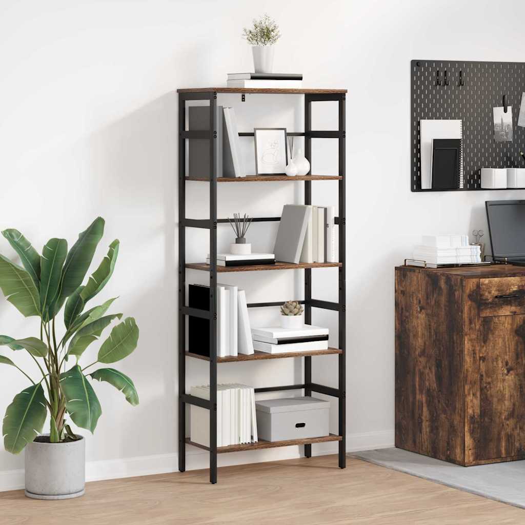 vidaXL Bücherregal Geräucherte Eiche 60 x 29,5 x 149 cm Holzwerkstoff