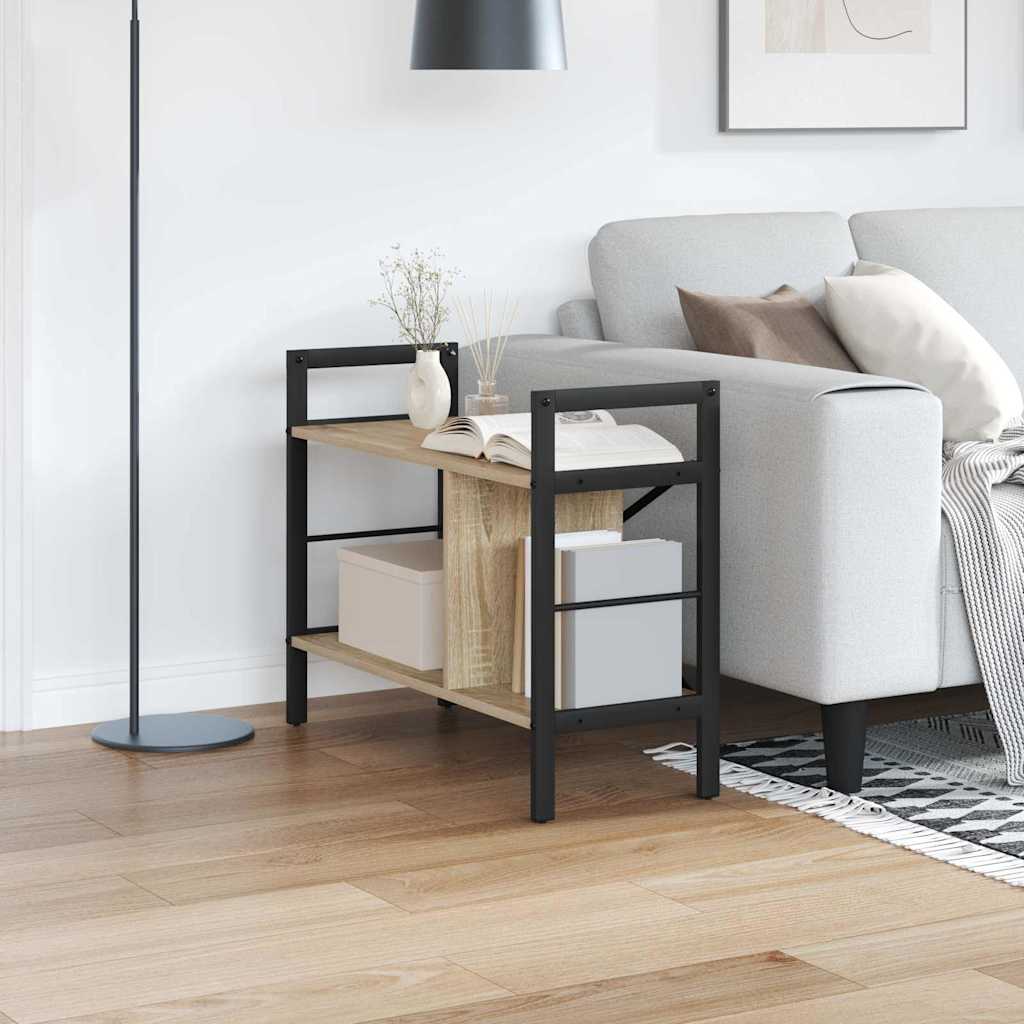 vidaXL Bücherregal Sonoma-Eiche 75 x 30 x 58,5 cm Holzwerkstoff