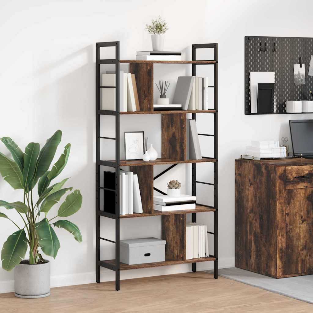 vidaXL Bücherregal Geräucherte Eiche 75 x 30 x 156 cm Holzwerkstoff