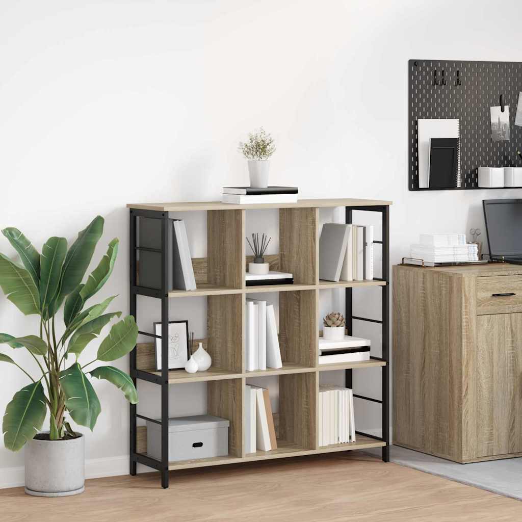vidaXL Bücherregal Sonoma-Eiche 102 x 32 x 104,5 cm Holzwerkstoff