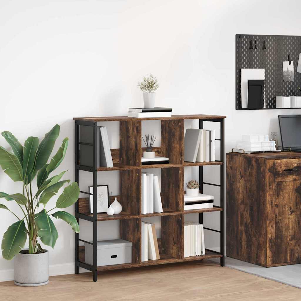 vidaXL Bücherregal Geräucherte Eiche 102 x 32 x 104,5 cm Holzwerkstoff