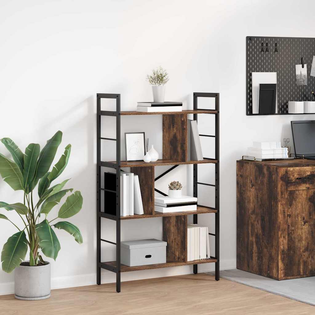 vidaXL Bücherregal Geräucherte Eiche 75 x 30 x 123,5 cm Holzwerkstoff