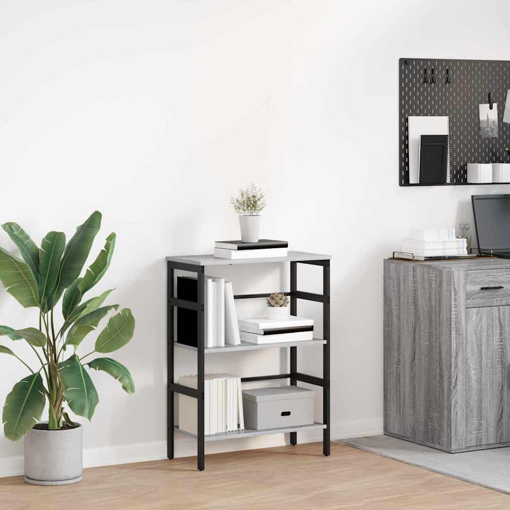 vidaXL Bücherregal Graues Sonoma 60 x 29,5 x 81 cm Holzwerkstoff