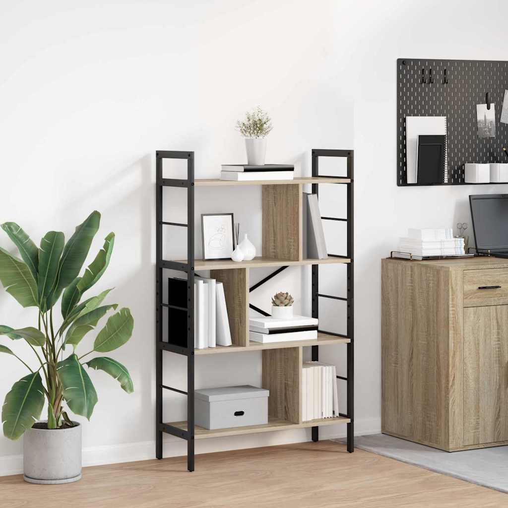vidaXL Bücherregal Sonoma-Eiche 75 x 30 x 123,5 cm Holzwerkstoff