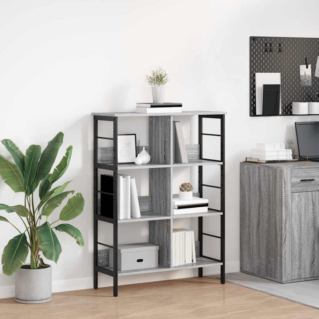 vidaXL Bücherregal Graues Sonoma 82 x 32 x 112 cm Holzwerkstoff