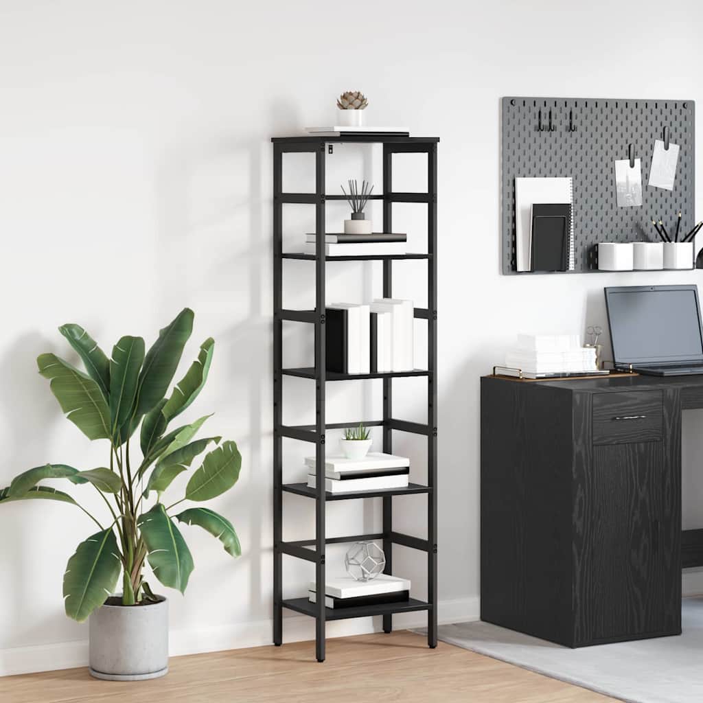 vidaXL Bücherregal Schwarz Eichen-Optik 40 x 29,5 x 149 cm