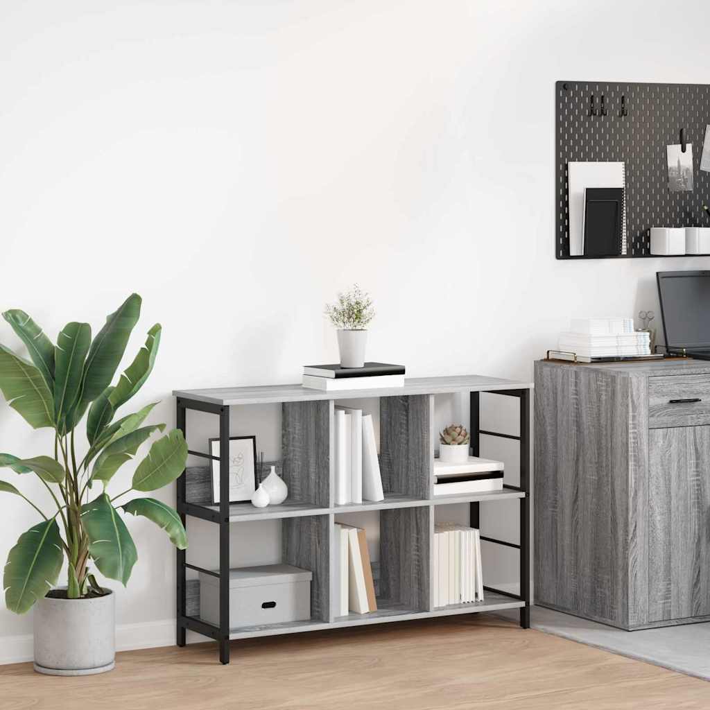 vidaXL Bücherregal Graues Sonoma 102 x 32 x 72,5 cm Holzwerkstoff