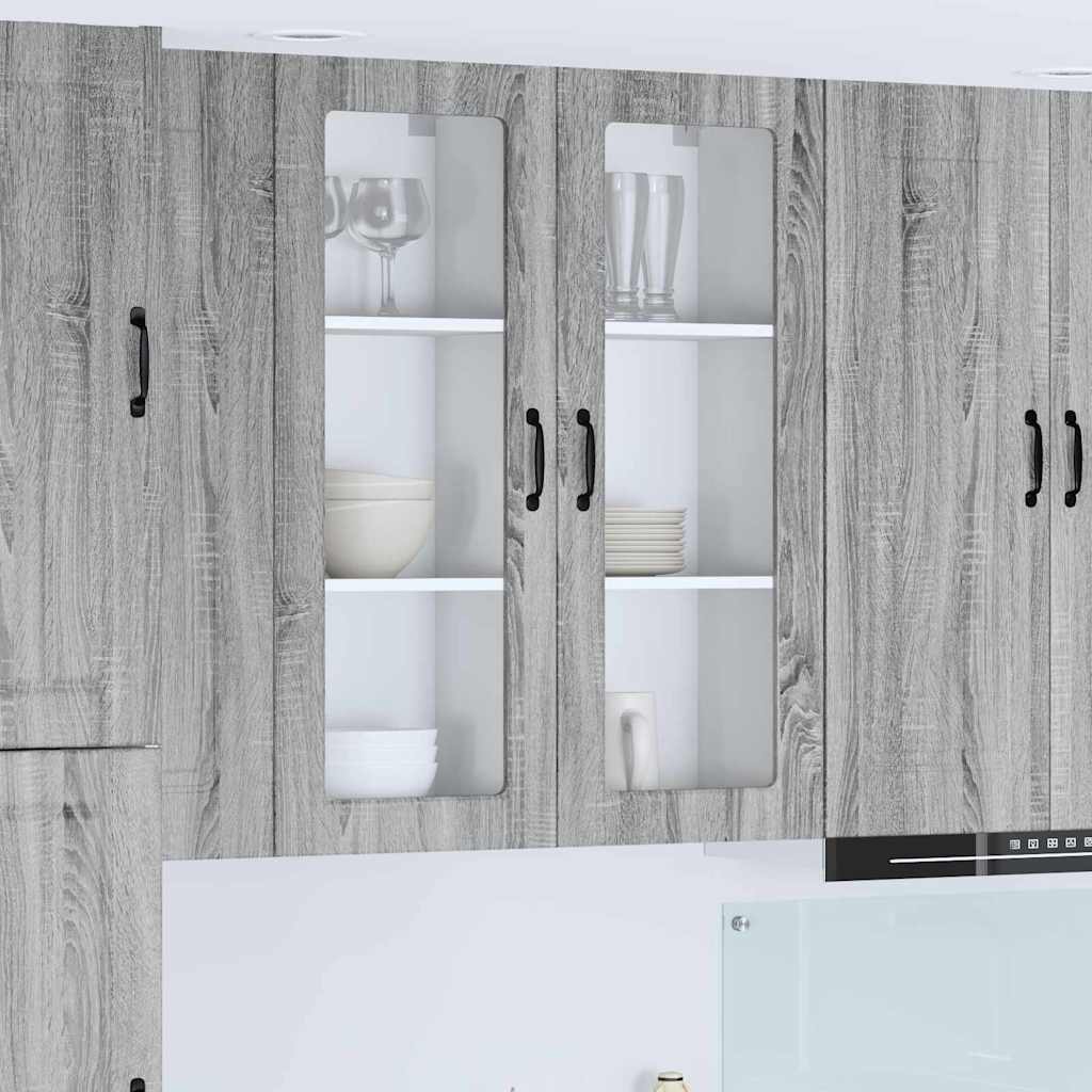 vidaXL Küchenwandschrank Graues Sonoma 40 x 31 x 100 cm Holzwerkstoff