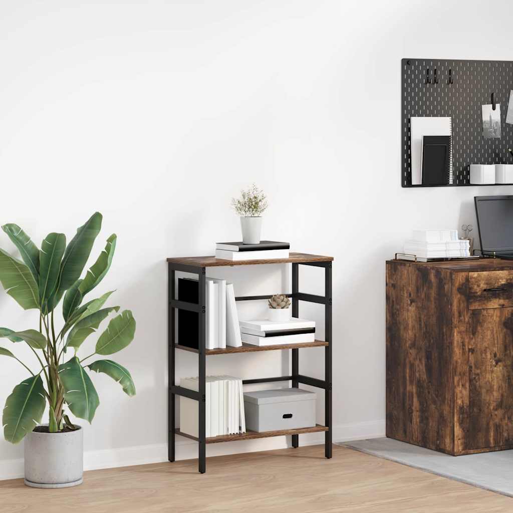 vidaXL Bücherregal Geräucherte Eiche 60 x 29,5 x 81 cm Holzwerkstoff
