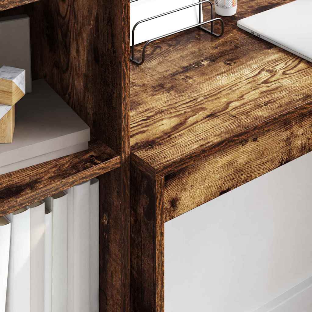 vidaXL Schreibtisch Geräucherte Eiche 100 x 40 x 76 cm - Image 4