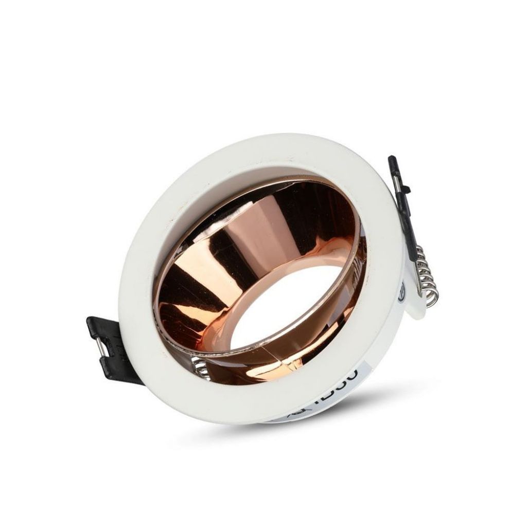 Gu10 Fitting White+rose Gold Round VT-872