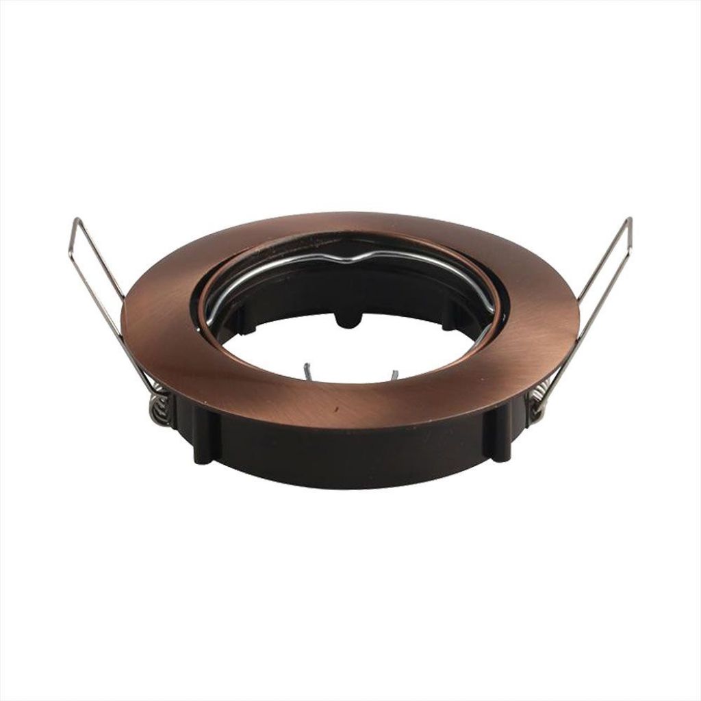 Gu10 Fitting Round Movable Bronze