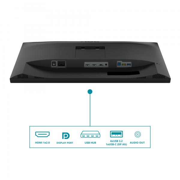 Aoc Monitor Curvo 34 Led Va Wqhd 21:9 4ms 300 Cdm, Reg Altezza, UsB-C Dock, Dp/hdmi, Multimediale