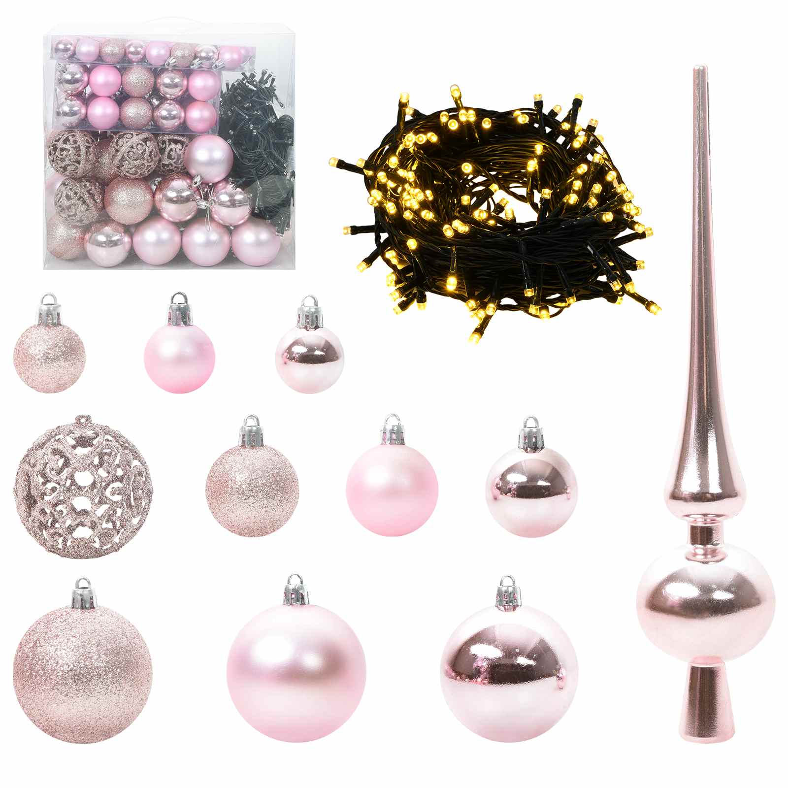 Albero Di Natale Artificiale Bianco 180 Cm Pvc E Acciaio - Image 6