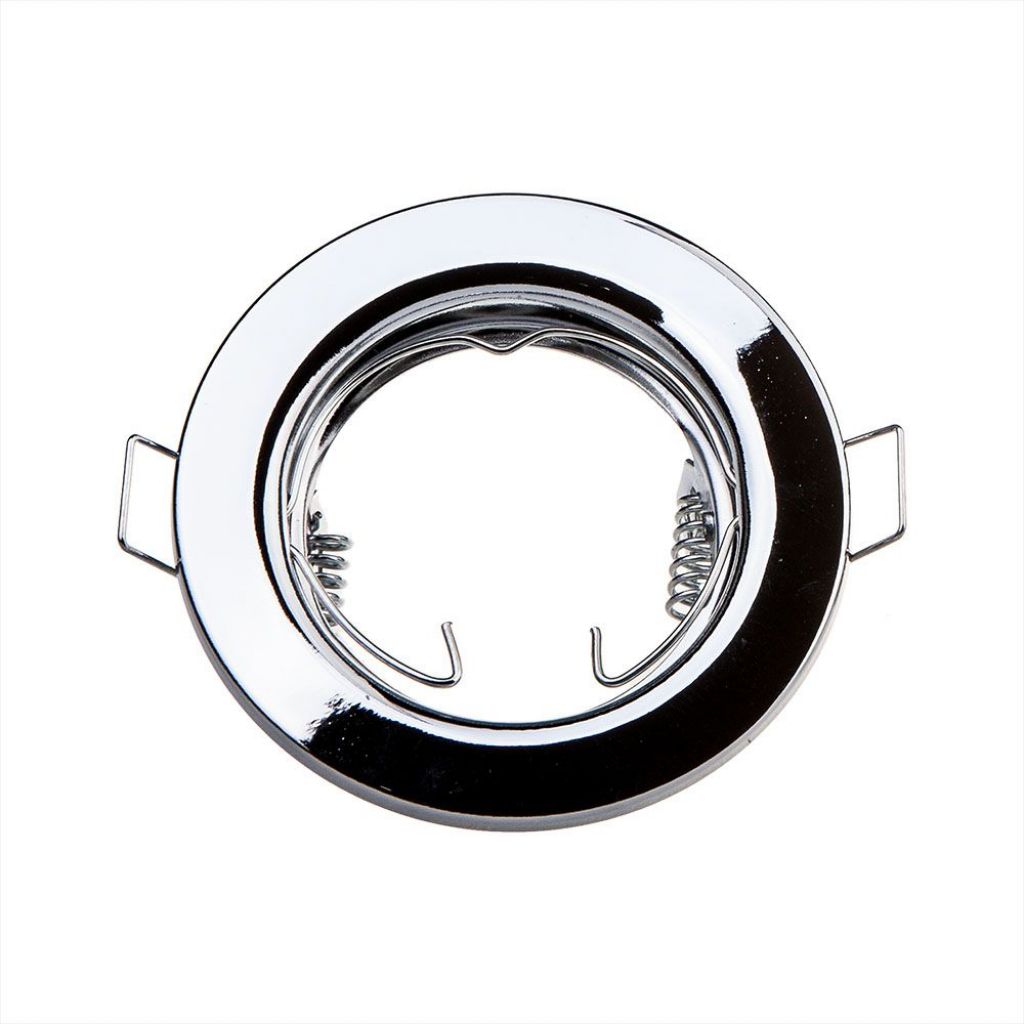 Gu10 Round Spotlight Fitting Chrome 2 Pcs/box