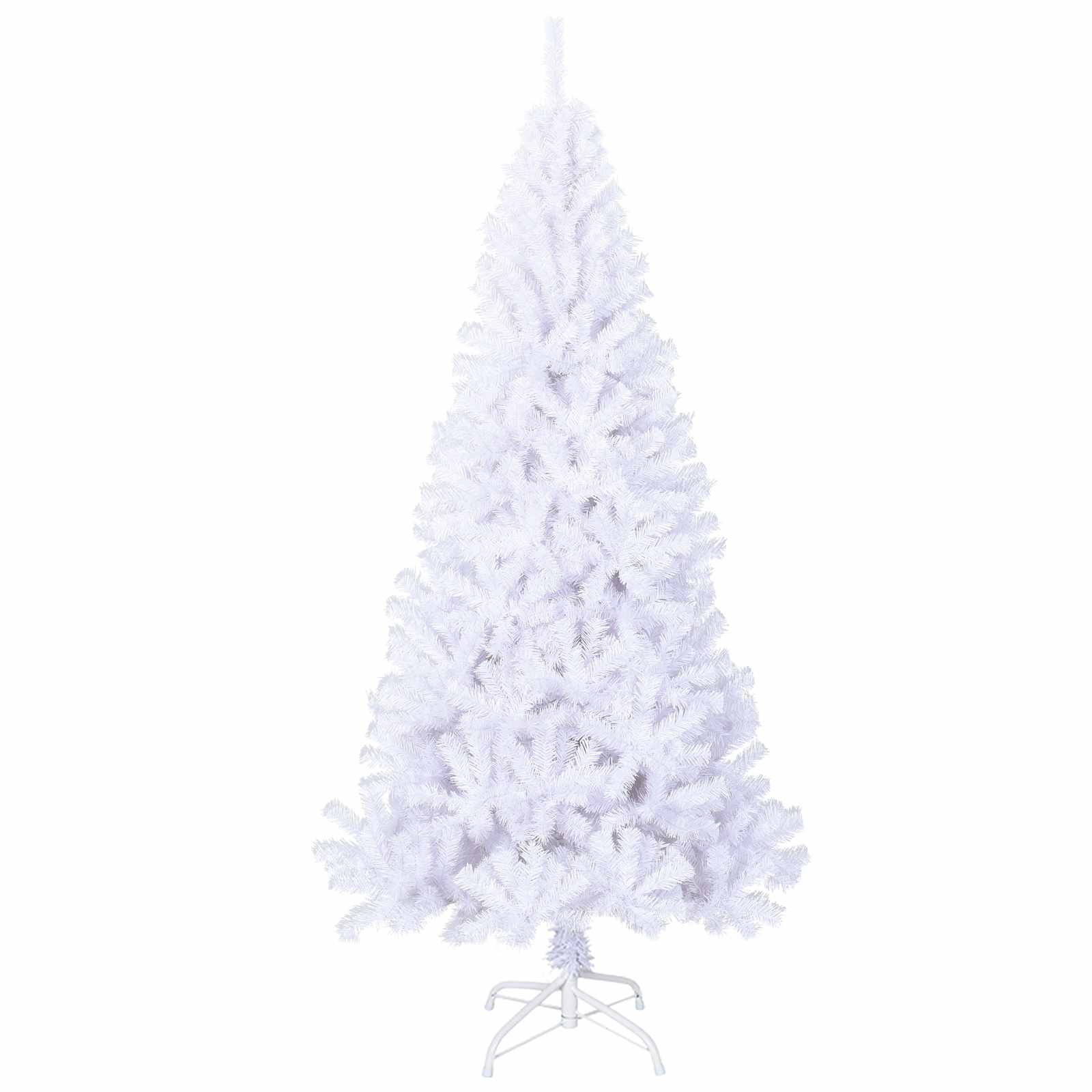Albero Di Natale Artificiale Bianco 240 Cm Pvc E Acciaio - Image 5
