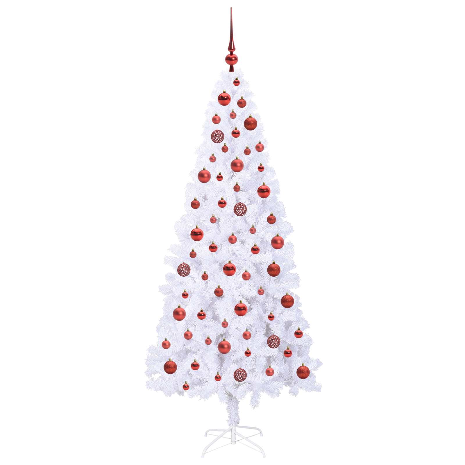 Albero Di Natale Artificiale Bianco 180 Cm Pvc E Acciaio - Image 4