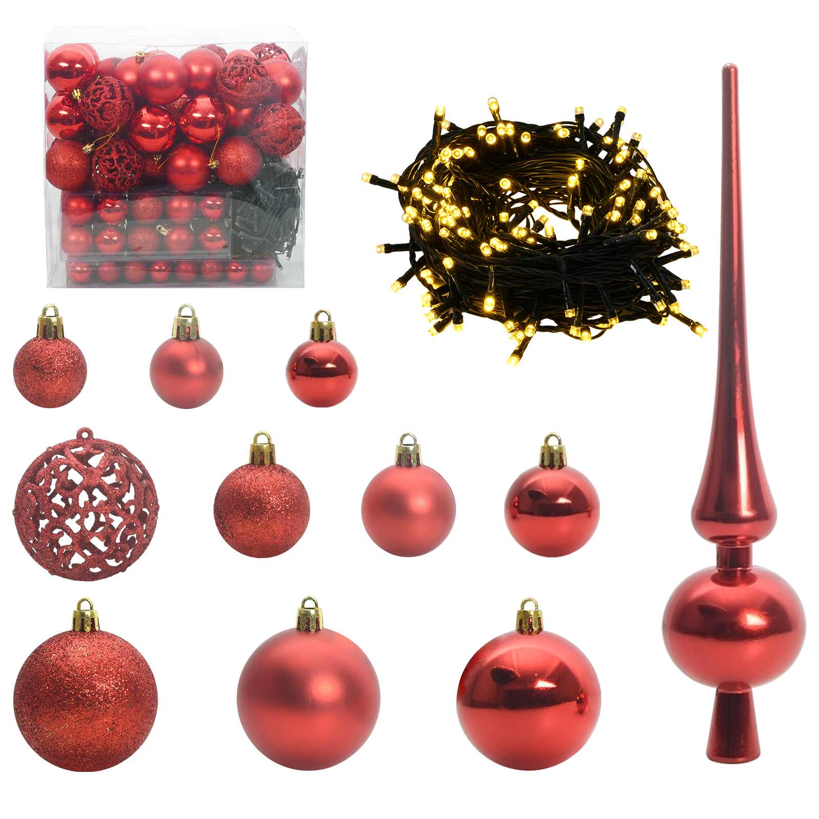 Albero Di Natale Artificiale Bianco 210 Cm Pvc E Acciaio - Image 6
