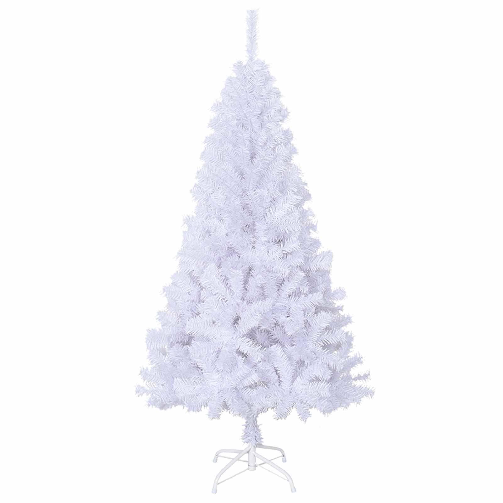 Albero Di Natale Artificiale Bianco 120 Cm Pvc E Acciaio - Image 5