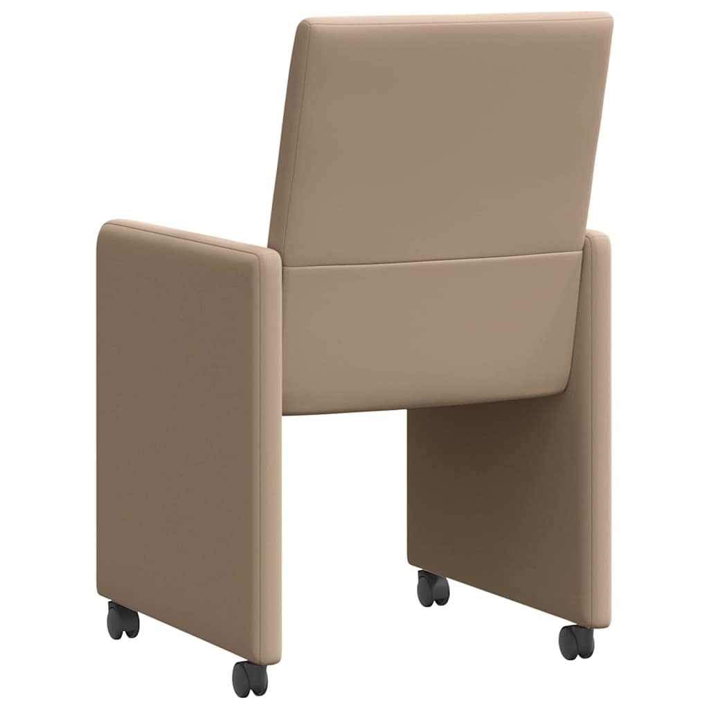 Sedie Da Pranzo Con Ruote 2 Pcs Cappuccino 57 X 66 X 94 cm - Image 6