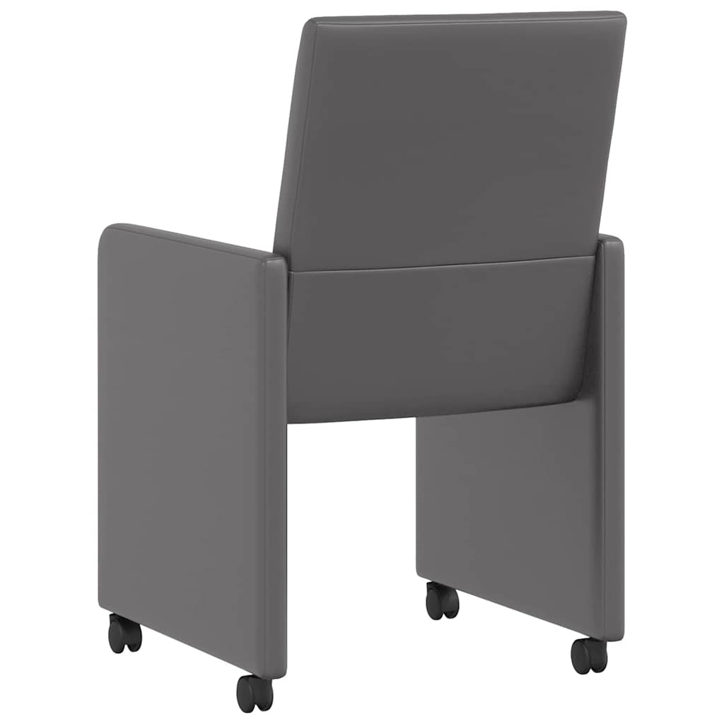 Sedie Da Pranzo Con Ruote 2 Pcs Grigio 57 X 66 X 94 cm - Image 6