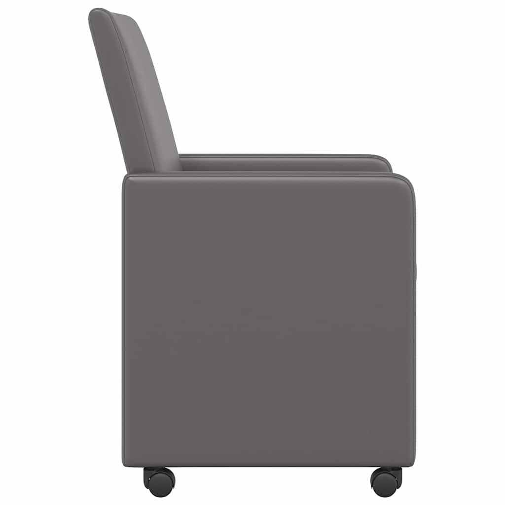 Sedie Da Pranzo Con Ruote 2 Pcs Grigio 57 X 66 X 94 cm - Image 5