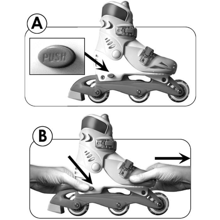 Ragazze 2 In 1 Pattini Inline Tre Ruote Misura 27-30 Controllo Pattini - Image 4