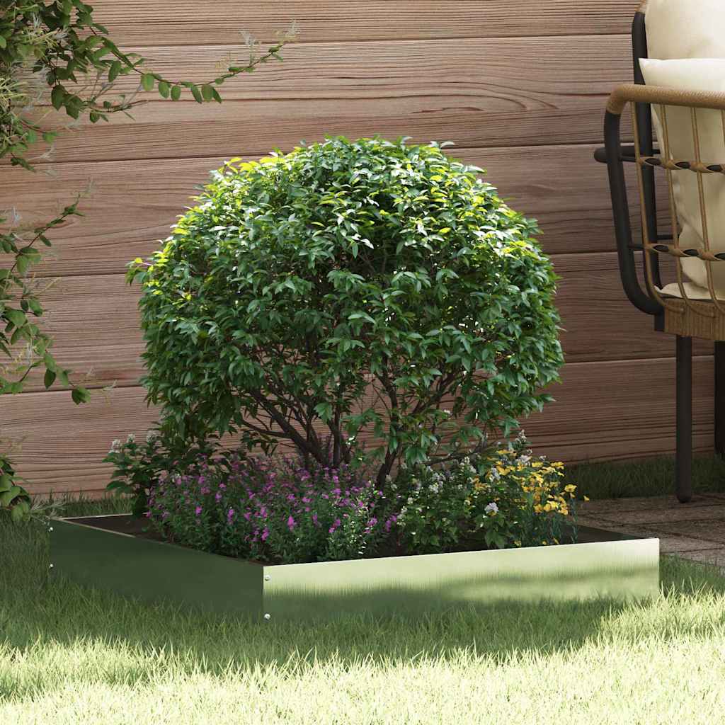 Bordura Per Prato Argento 60 X 60 X 13 Cm Acciaio Inossidabile