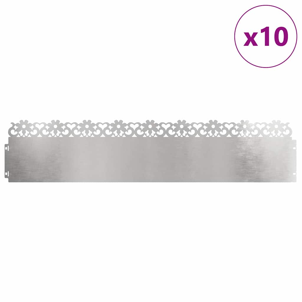 Bordure Per Prato 10 Pcs Argento 103 X 0,05 X 22 cm - Image 3