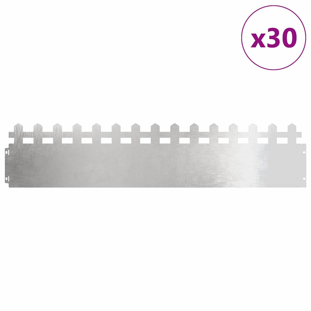 Bordure Per Prato 30 Pcs Argento 103 X 0,05 X 22 cm - Image 3