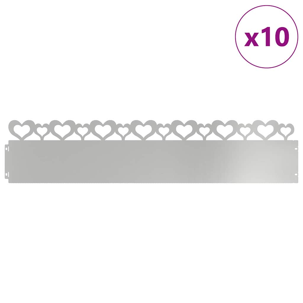 Bordure Per Prato 10 Pcs Argento 103 X 0,05 X 22 cm - Image 3
