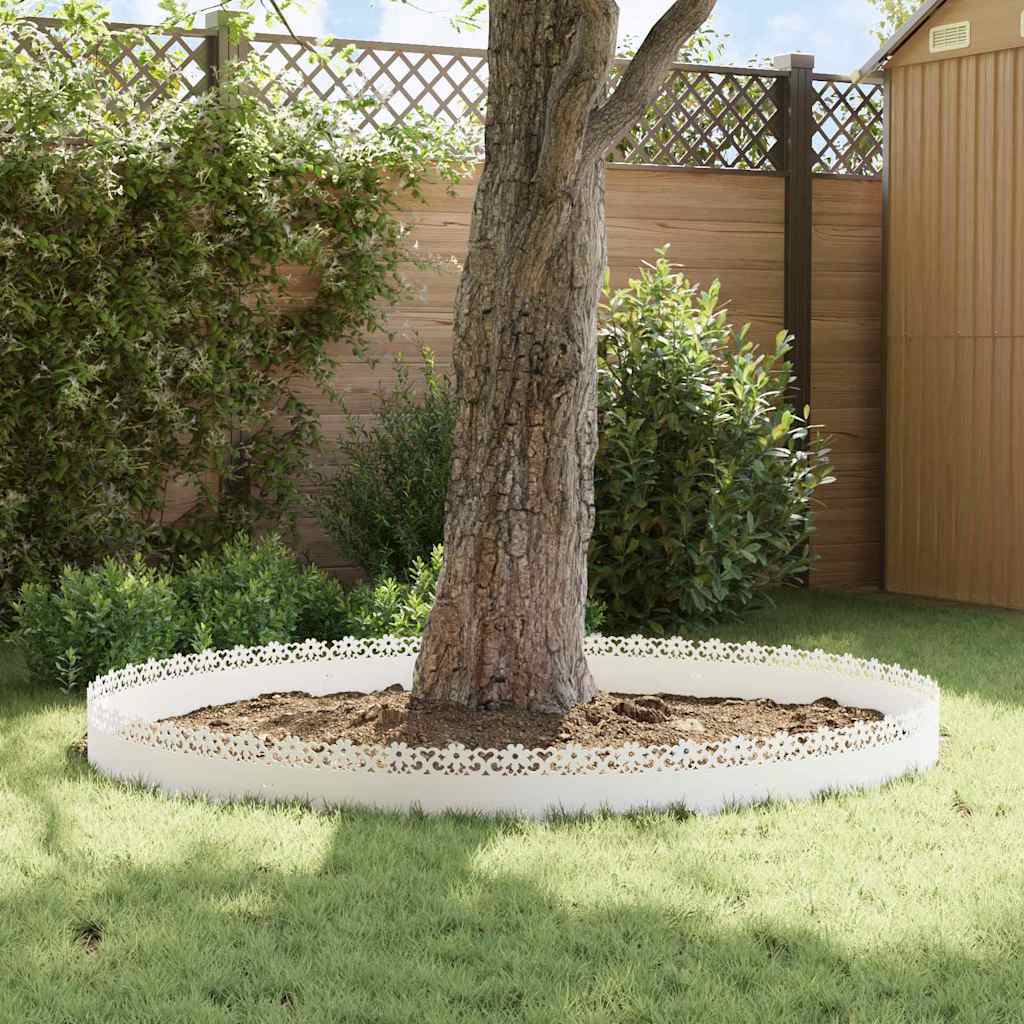 Bordure Per Prato 30 Pcs Bianco 103 X 0,05 X 22 Cm Acciaio - Image 4