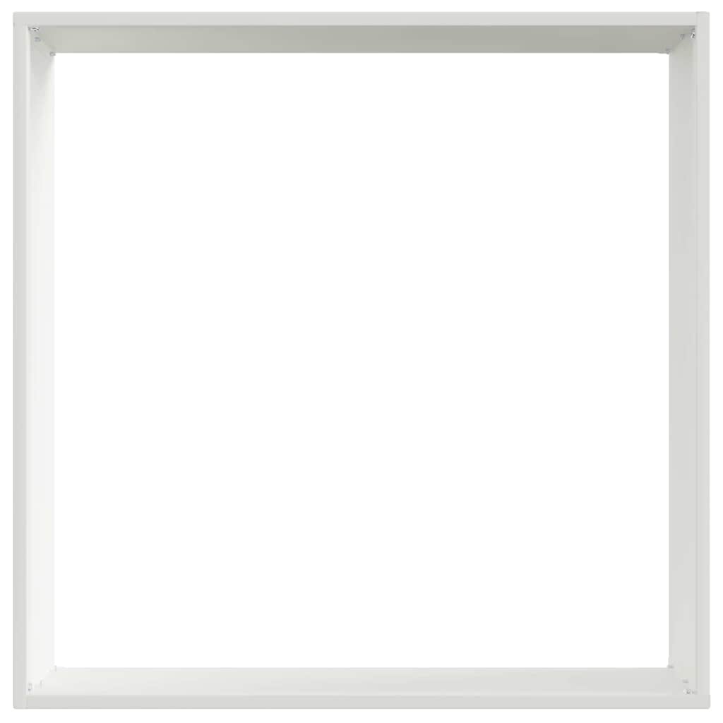 Bordura Per Prato 6 Pcs Bianco 50 X 50 X 13 Cm Acciaio - Image 5