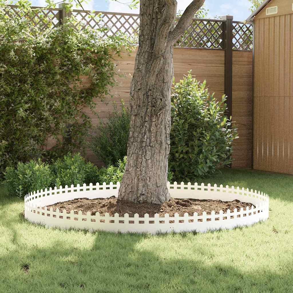 Bordure Per Prato 30 Pcs Bianco 103 X 0,05 X 22 Cm Acciaio - Image 4