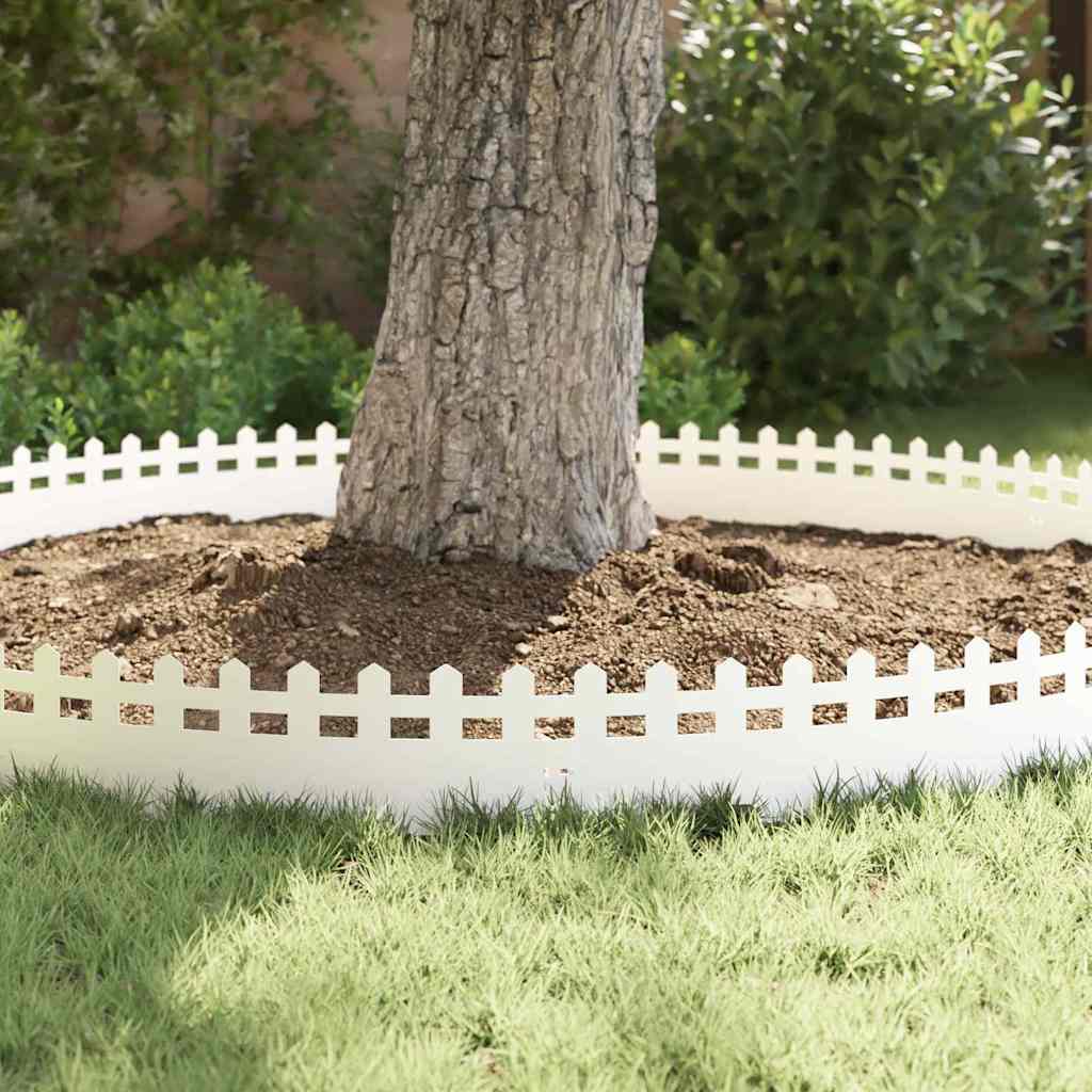 Bordure Per Prato 30 Pcs Bianco 103 X 0,05 X 22 Cm Acciaio - Image 5