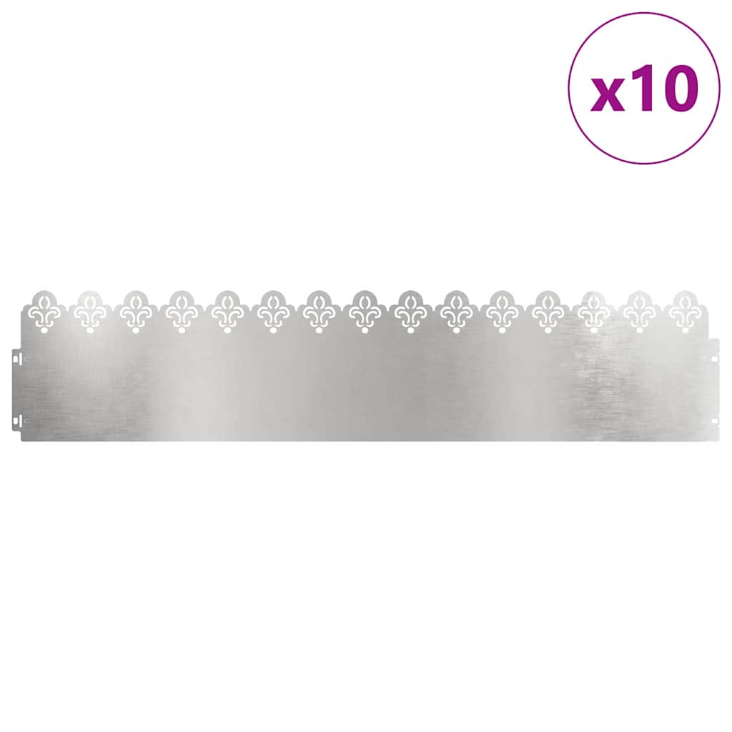 Bordure Per Prato 10 Pcs Argento 103 X 0,05 X 22 cm - Image 3