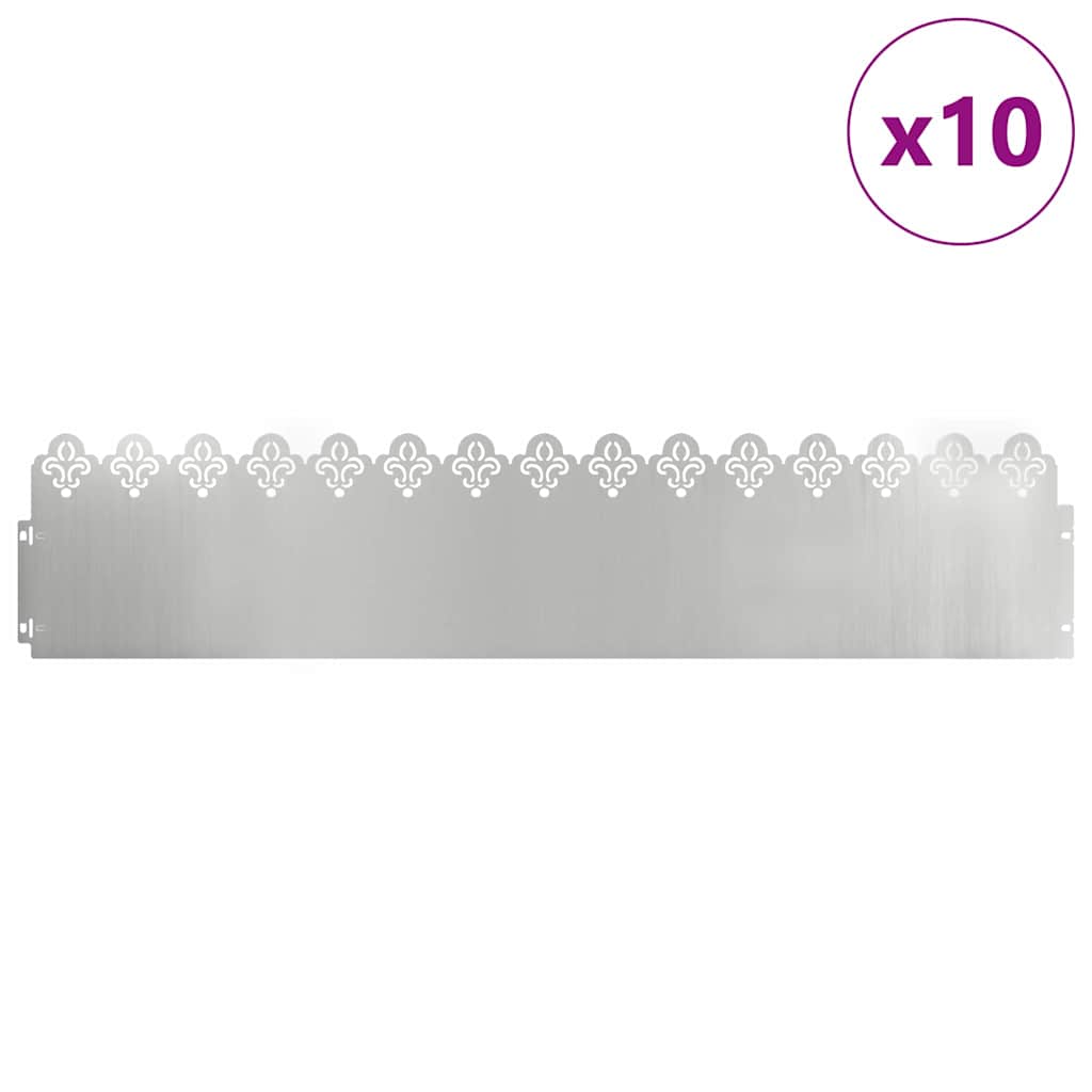 Bordure Per Prato 10 Pcs Argento 103 X 0,05 X 22 cm - Image 3