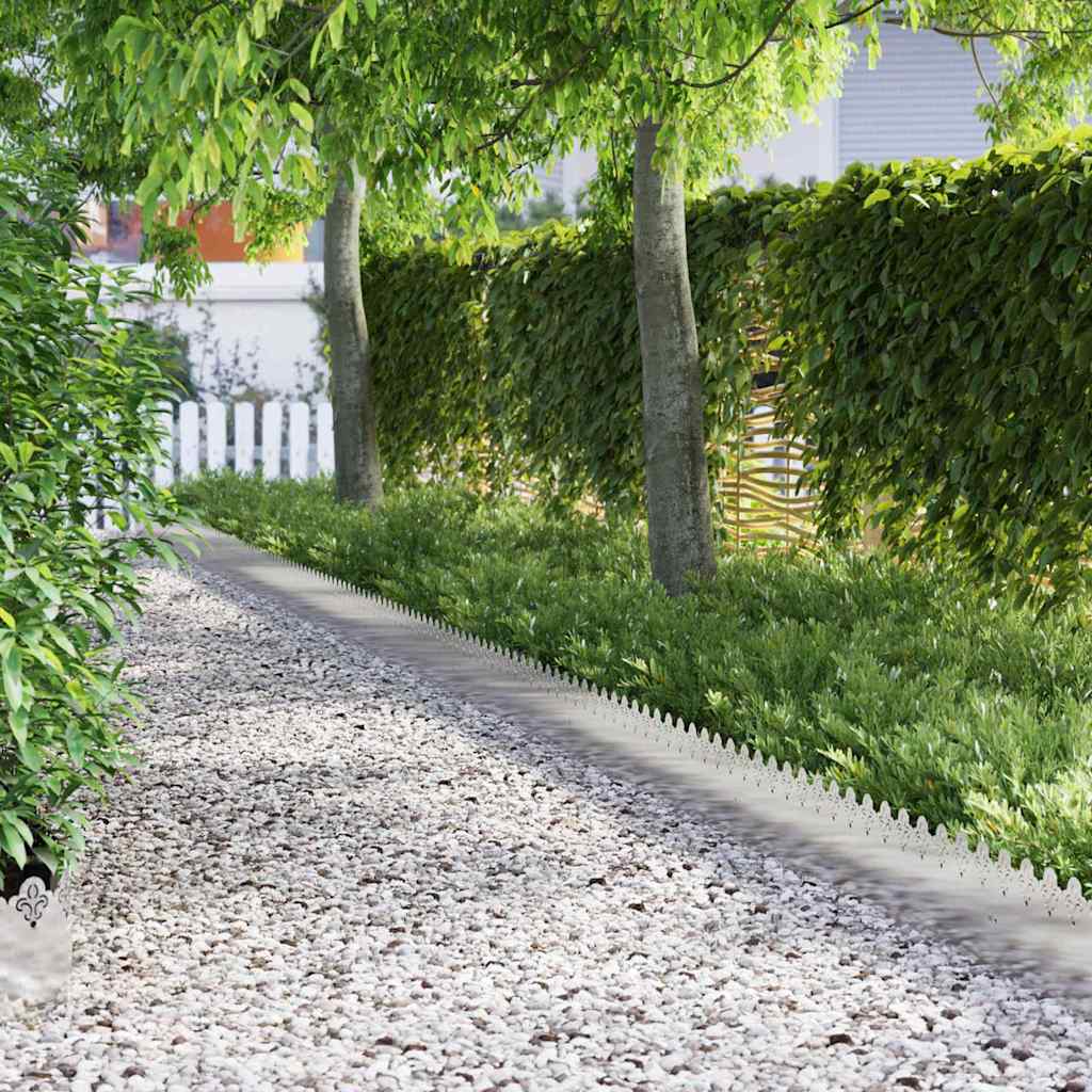 Bordure Per Prato 20 Pcs Argento 103 X 0,05 X 22 cm